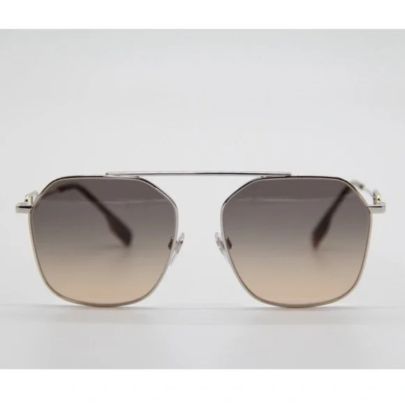 Burberry Silver and Brown Sunglasses
